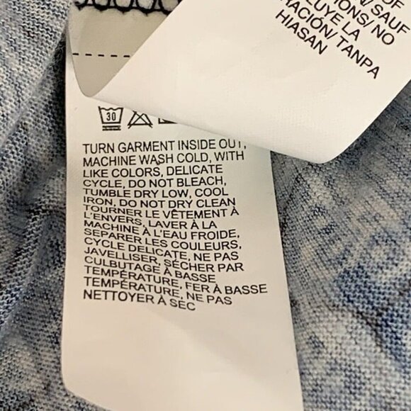 Lucky Brand Top Womens Plus 1X Blue Embroidered V-Neck 3/4 Sleeve Artsy Boho - Picture 8 of 9